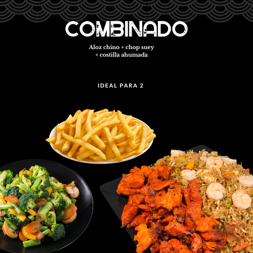 Combo Aloz Chino + Chop Suey + Costilla Ahumada