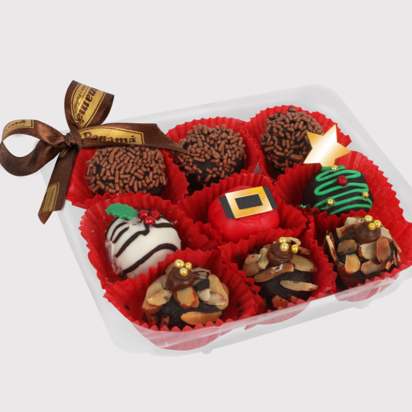Caja de trufas navideñas