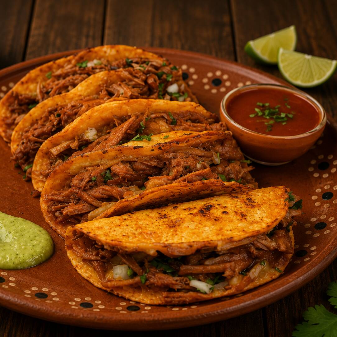 TACO DORADO CON CARNE DE RES