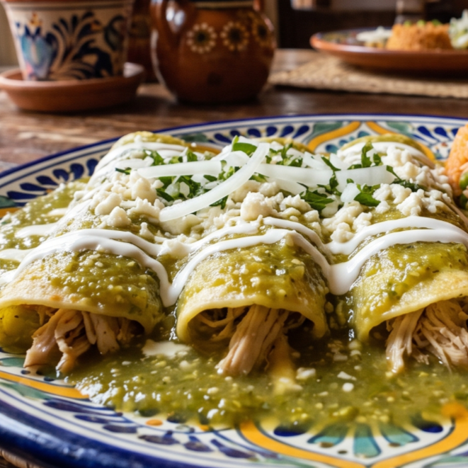 Enchiladas Verdes o Rojas