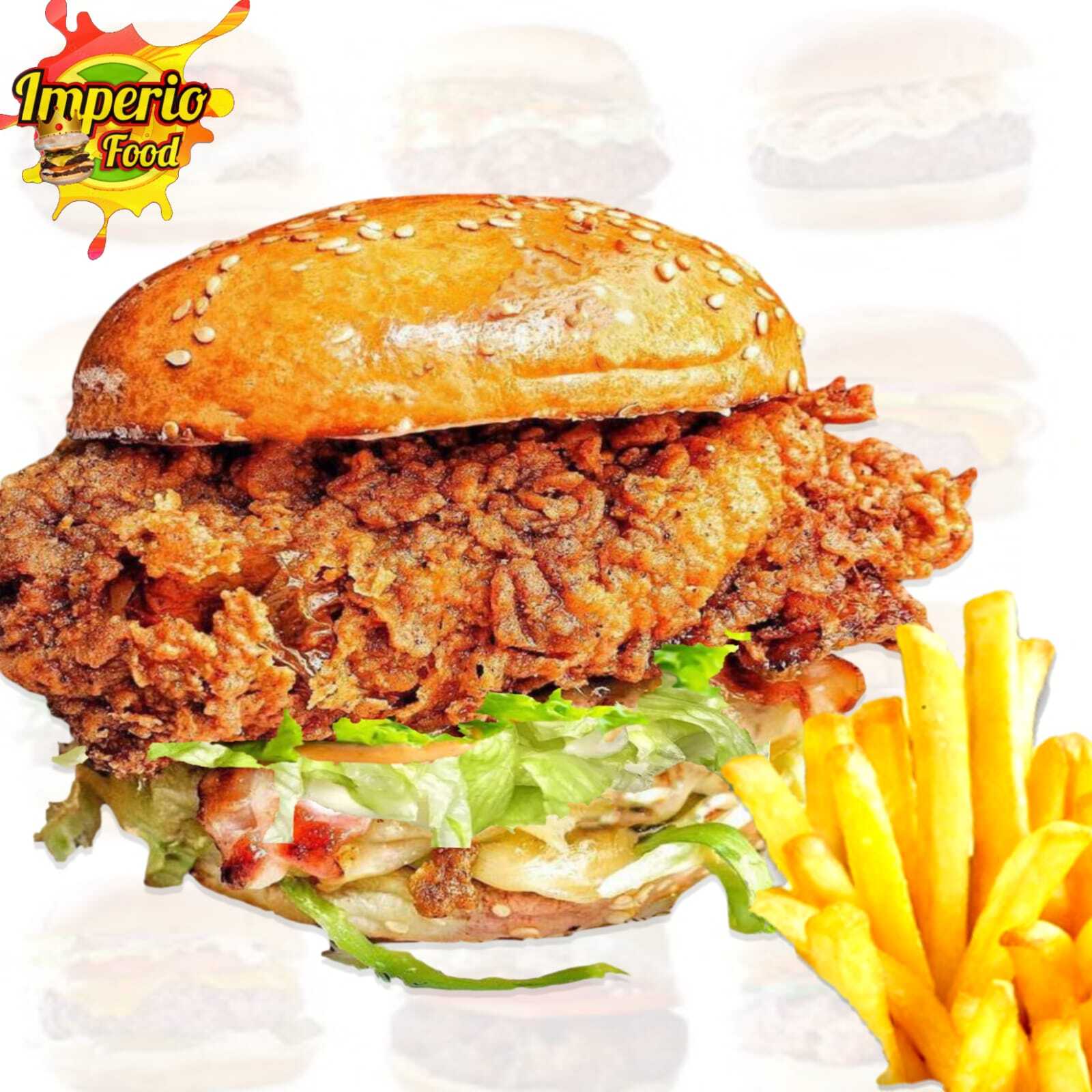 Hamburguesa Pollo Brosty + Papas