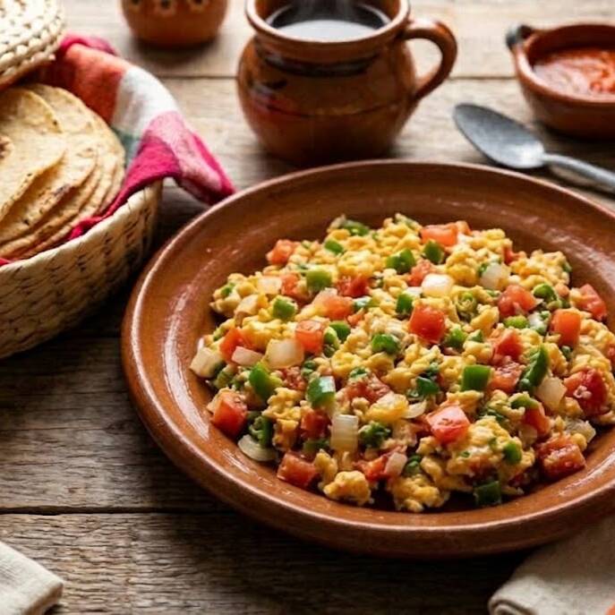 Tortillas de Maíz Huevo a la Mexicana