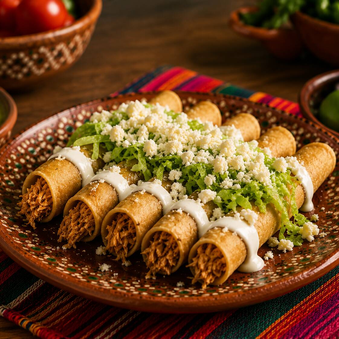 Flautas de Carnitas (5 Piezas)