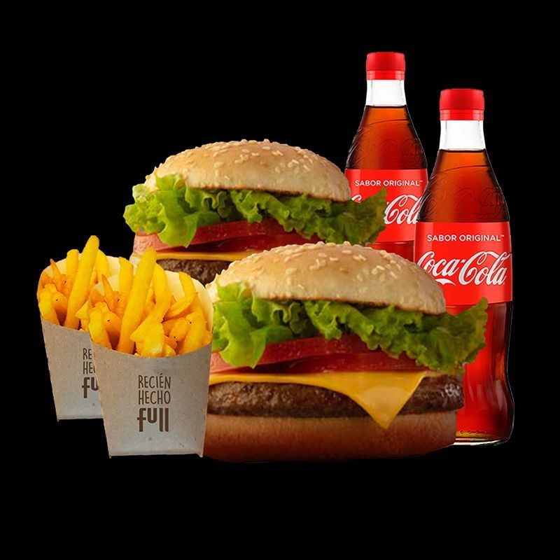 Combo Para 2 Personas De Hamburguesa De Promoción