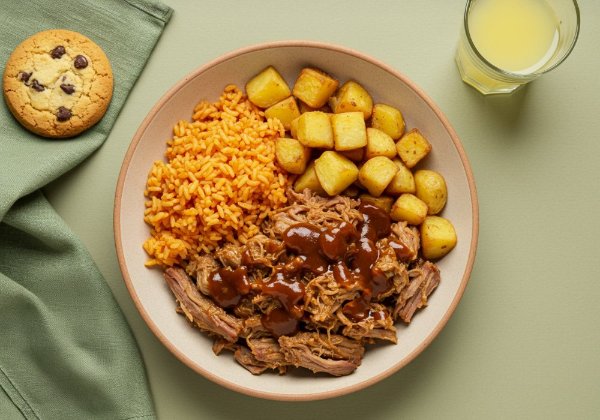 Cerdo BBQ + Bebida + Galleta