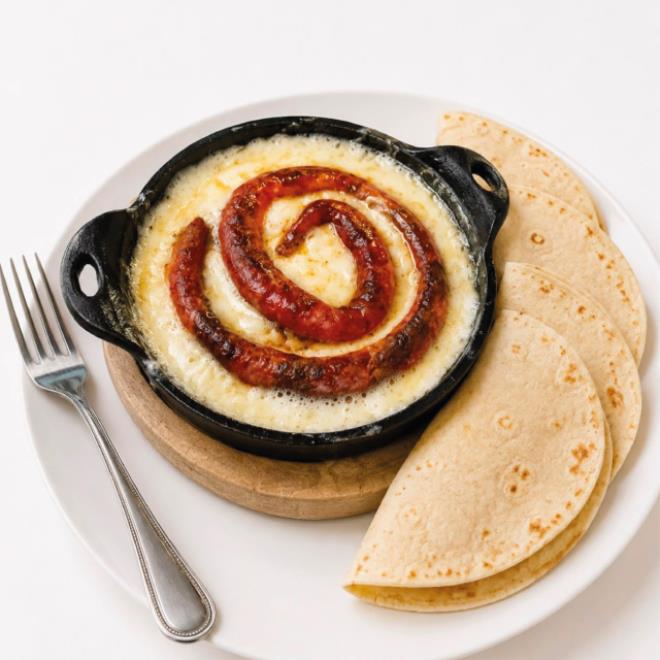 QUESO FUNDIDO CON CHISTORRA