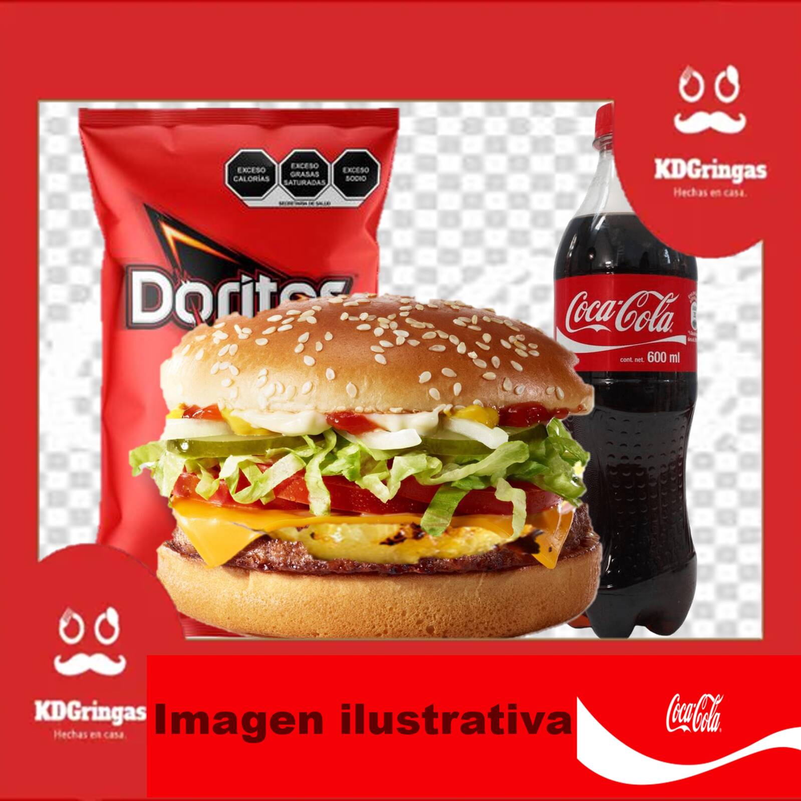 Combo-KD BBQ Papas y Refresco 600 Ml