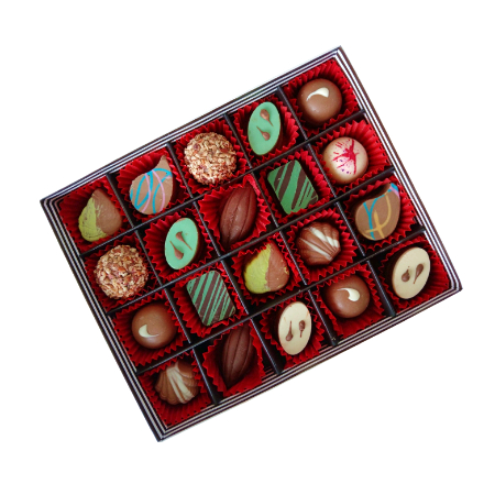 Caja de Chocolates Artesanales y Surtidos (20 Pz)