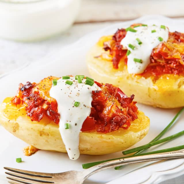 Papa Rellena de Chorizo para Asar al