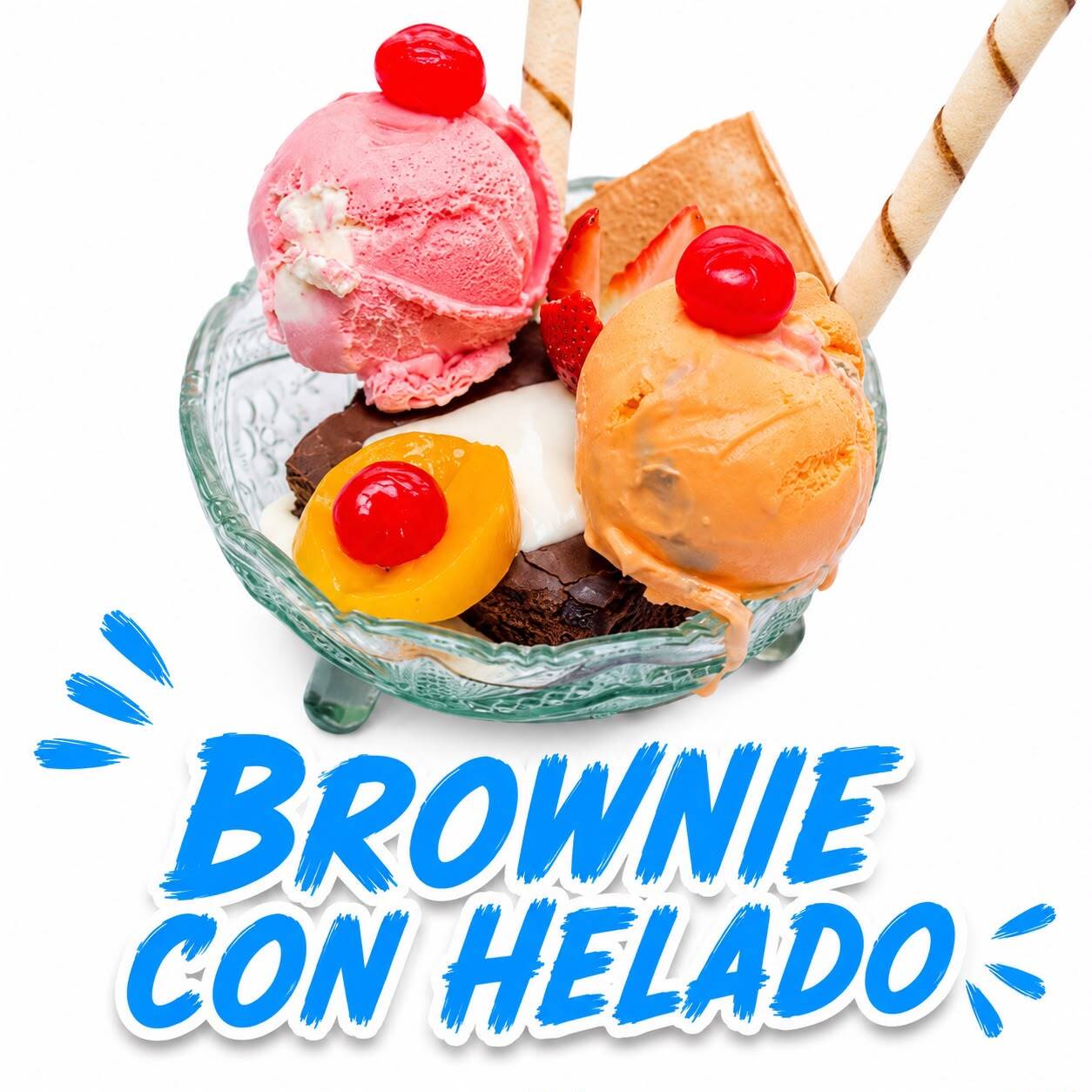 BROWNIE CON HELADO