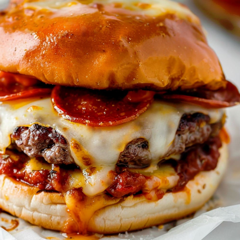 Pizza Burger + papas fritas