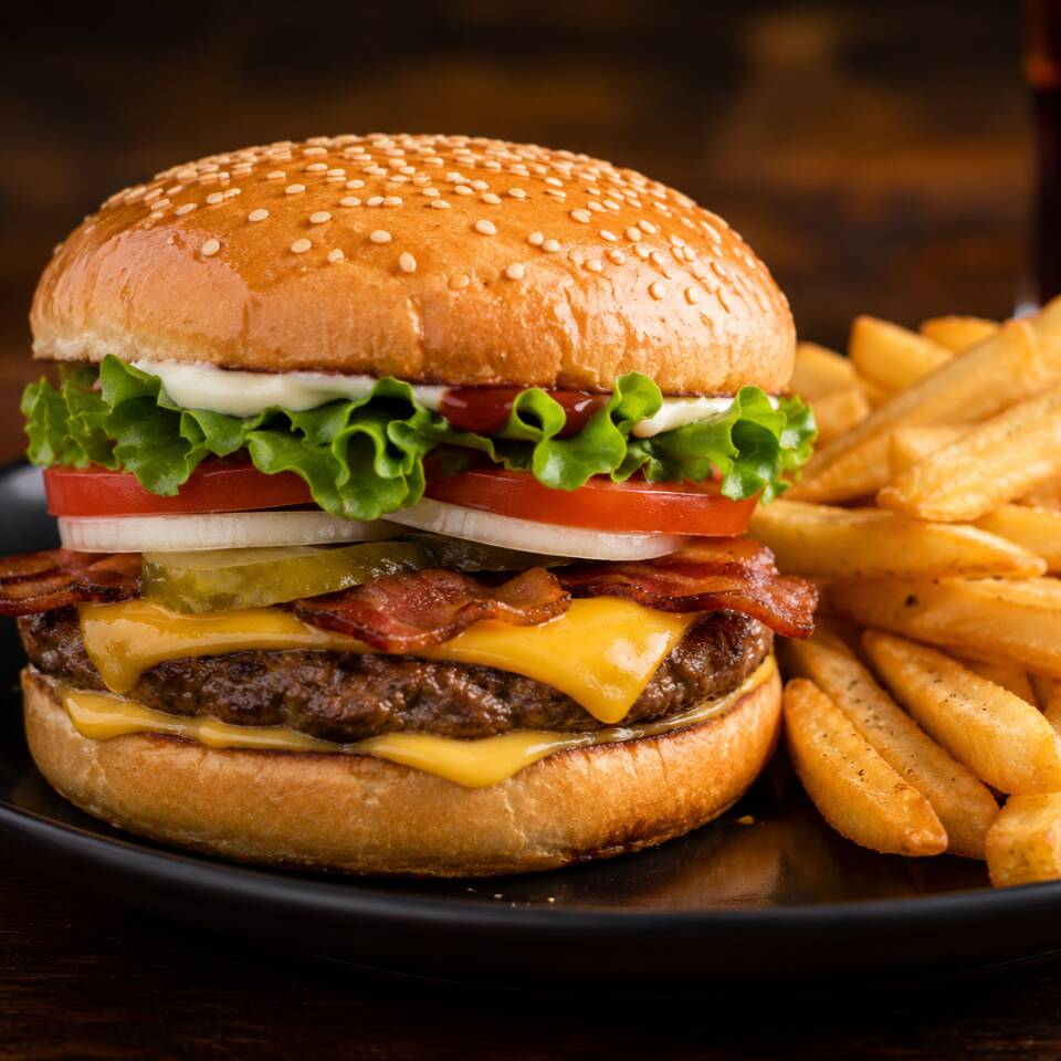 Hamburguesa Súper Speichal con Papas