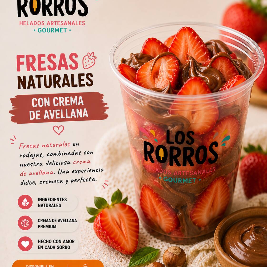 FRESAS CON CREMA DE AVELLANA