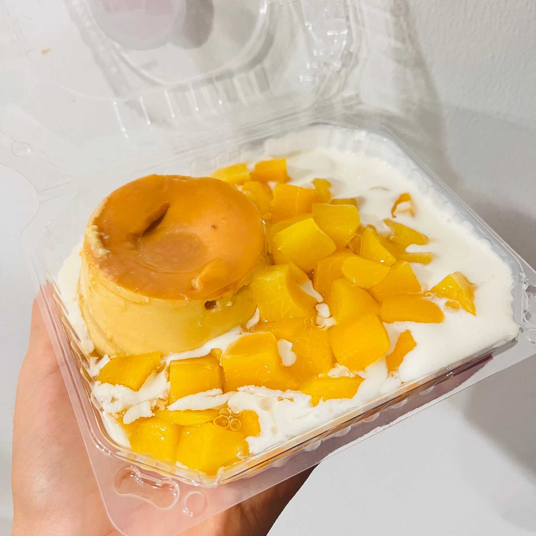 Flan con Durazno