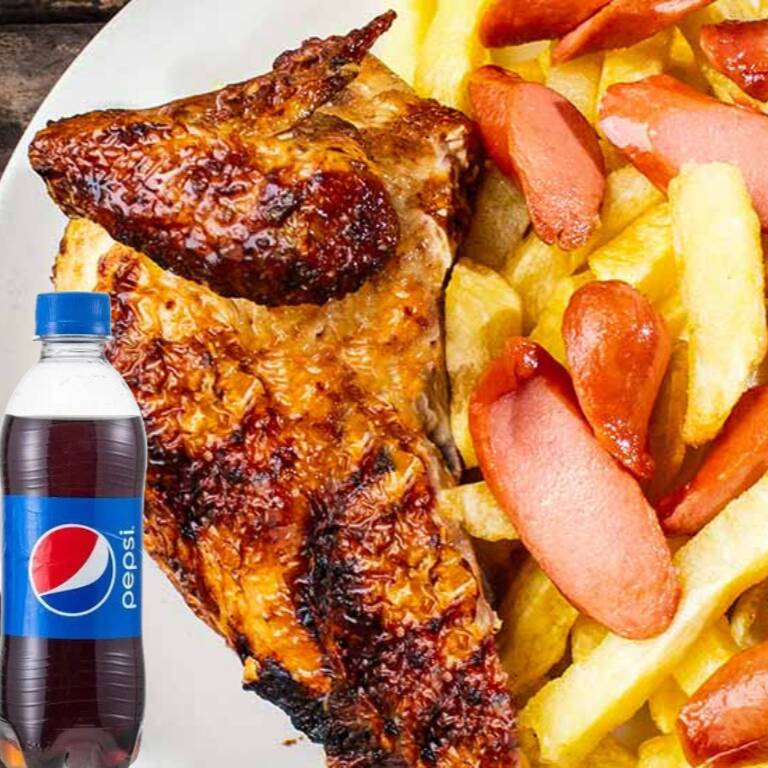 Salchibarasa + Gaseosa