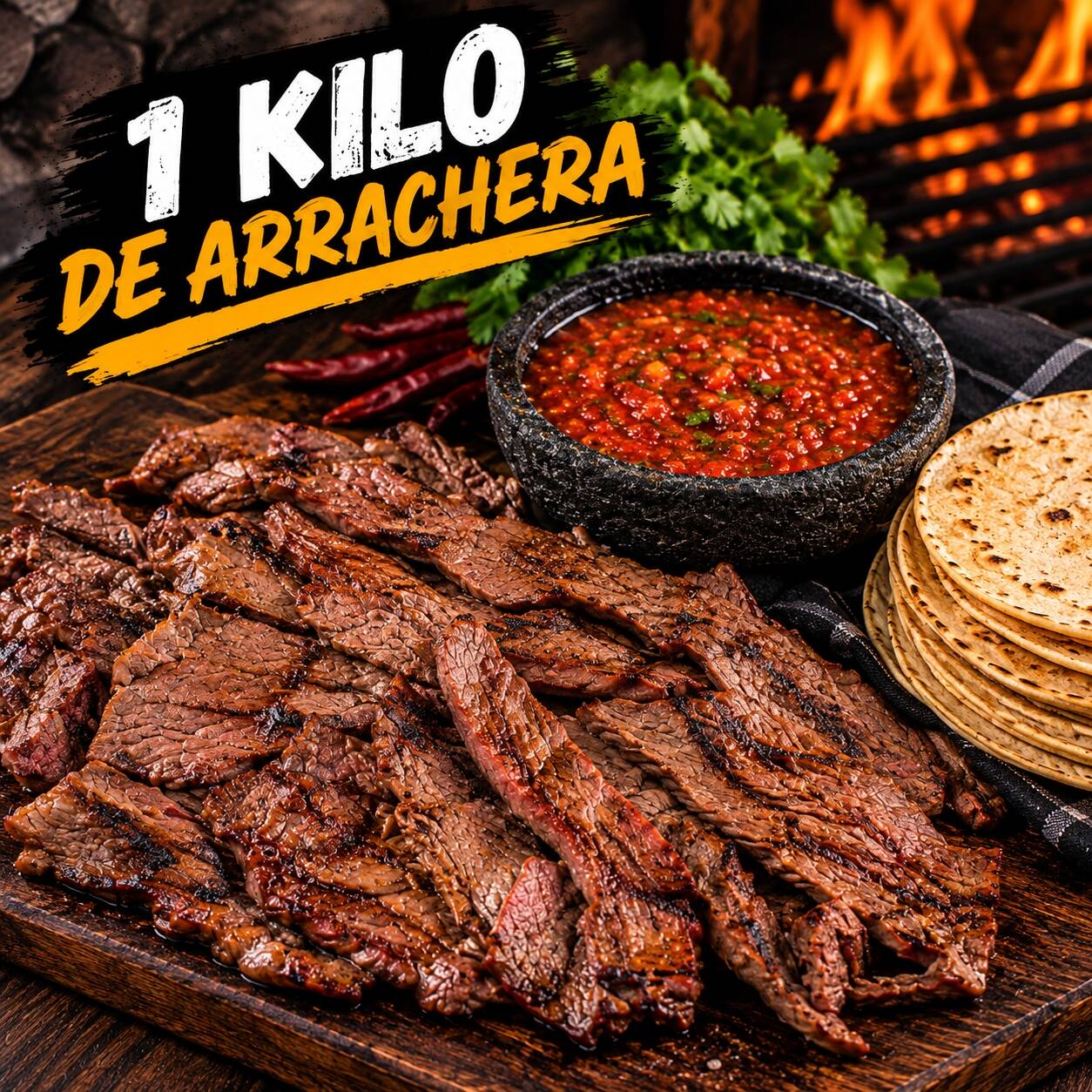 1kg de Arrachera Asada