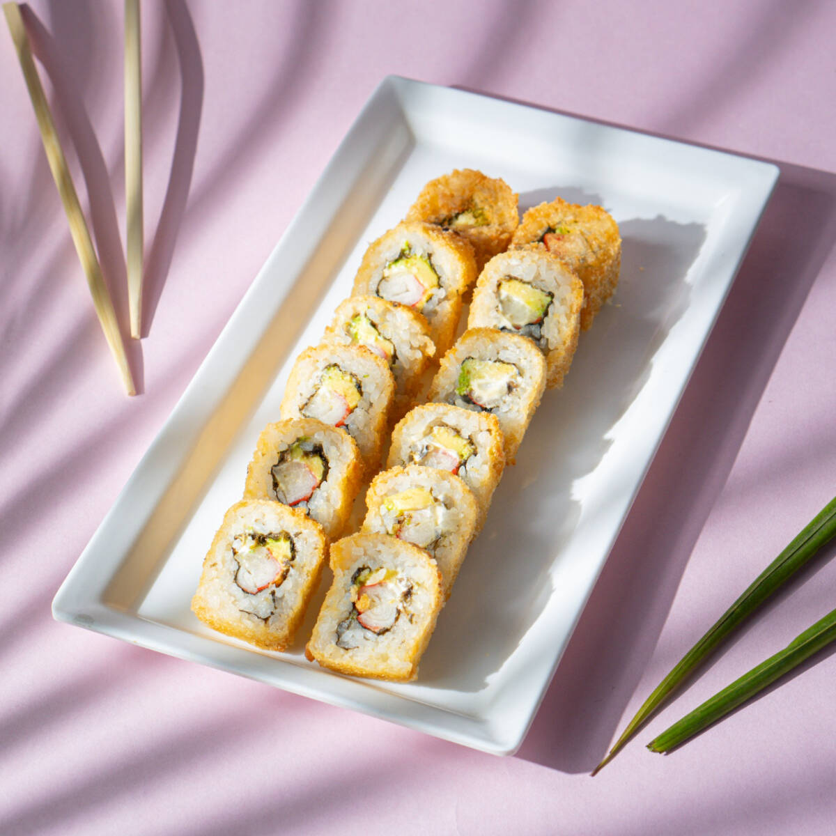 12 Bocados de Sushi Palmito Tempura