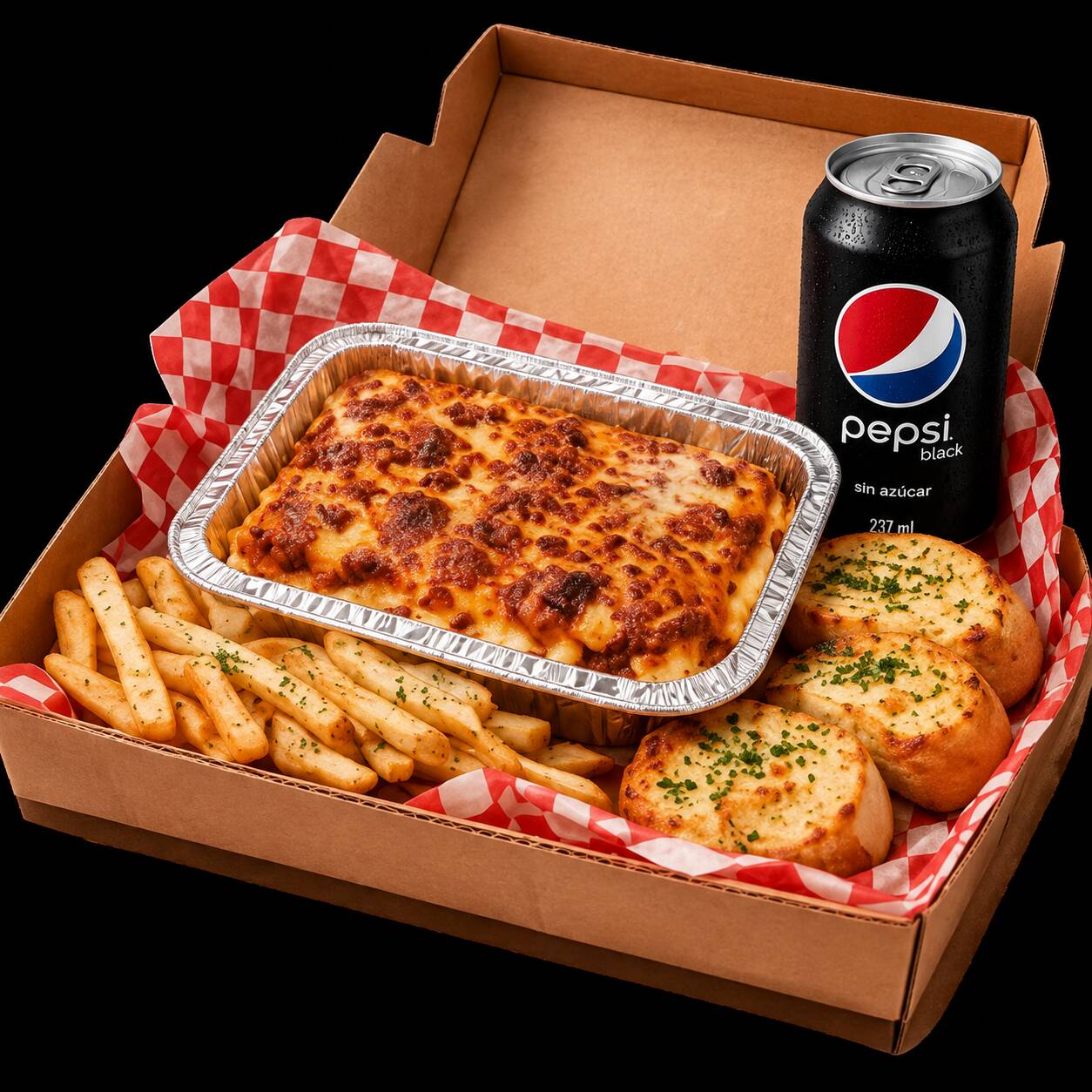 Combo Lasaña + Panes + Extra