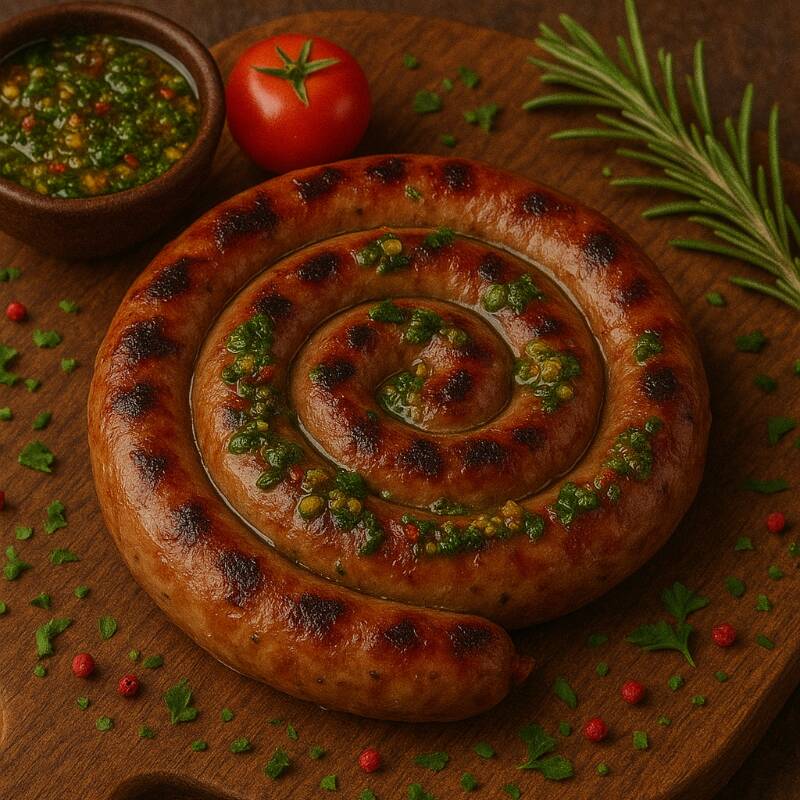 Deliciosa Linguiça Artesanal feita na brasa. (500g in natura).