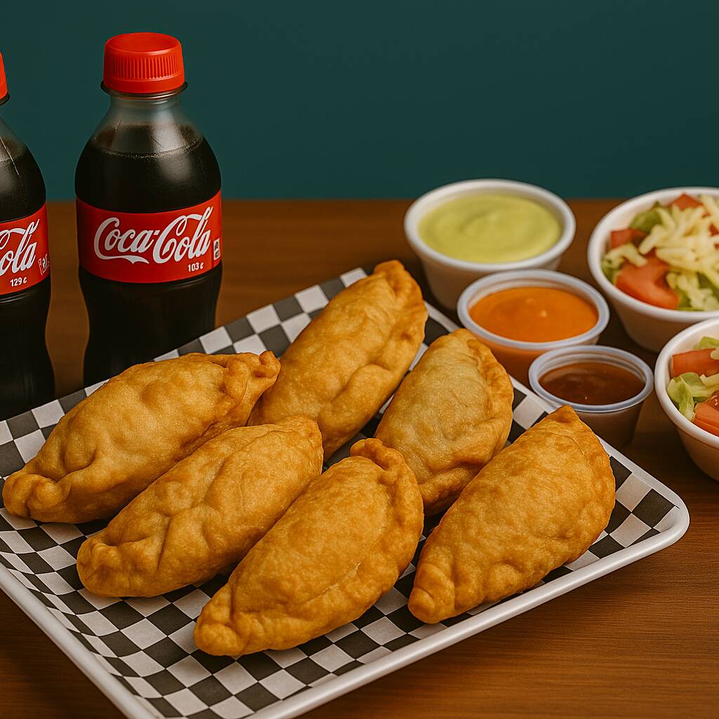 6 Empanadas + Bebida + Acompañamiento
