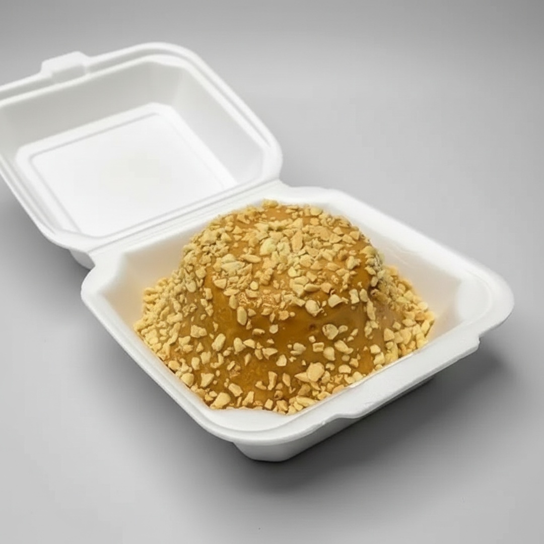 Deliciosa massa branca,cobertura delicioso doce de leite cremoso com chuva de amendoim triturado,peso 250g serve uma pessoa.