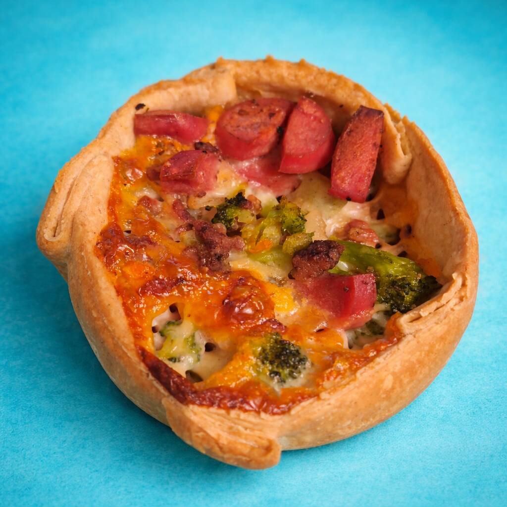 Mini Tarta de Brócoli y Salchicha Italiana