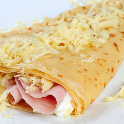 Crepa de Manchego, Philadelphia y Jamón