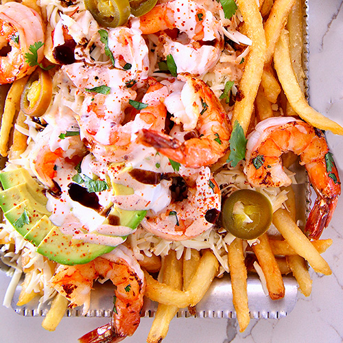 Papas Con Camarón