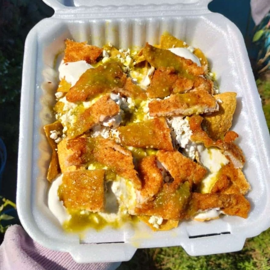 Chilaquiles con milanesa