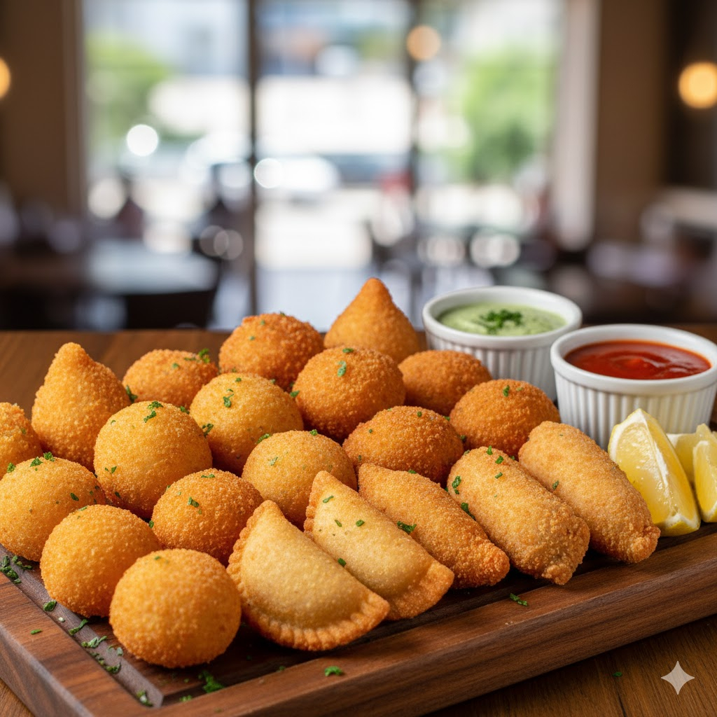 Descubra o sabor irresistível de 30 salgadinhos, meticulosamente produzidos diariamente e fritos exatamente no momento em que seu pedido é realizado, assegurando a máxima crocância e frescor. Você tem a liberdade de selecionar os sabores que mais lhe agradam, personalizando sua experiência gastronômica. Uma explosão de sabor que conquistará seu paladar, tornando-se a opção ideal para momentos de descontração ou para satisfazer aquele pequeno impulso de gula. Esperamos que você seja um grande fã desses nossos campeões de vendas!