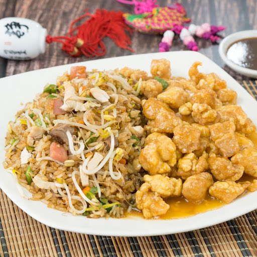 Combo pollo a la naranja mediano