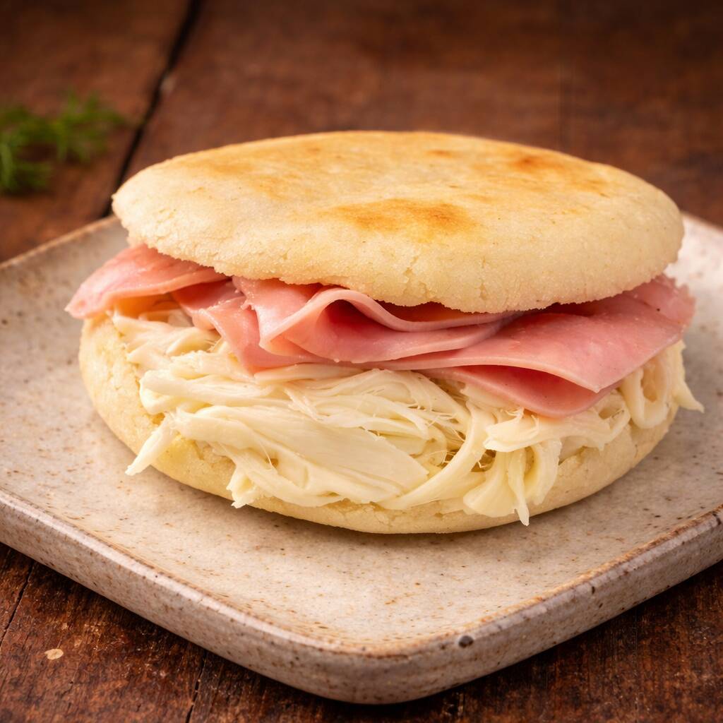 Arepa de Jamón y Queso