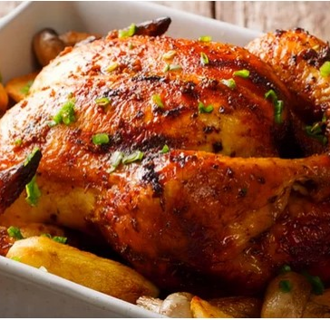 1 Pollo Asado con Papa Salada, mas Platano