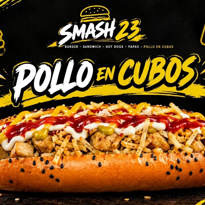 Hot Dog De Pollo En Cubos