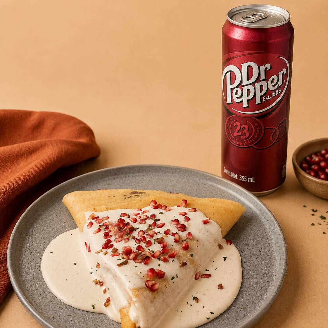Crepa en nogada Más bebida