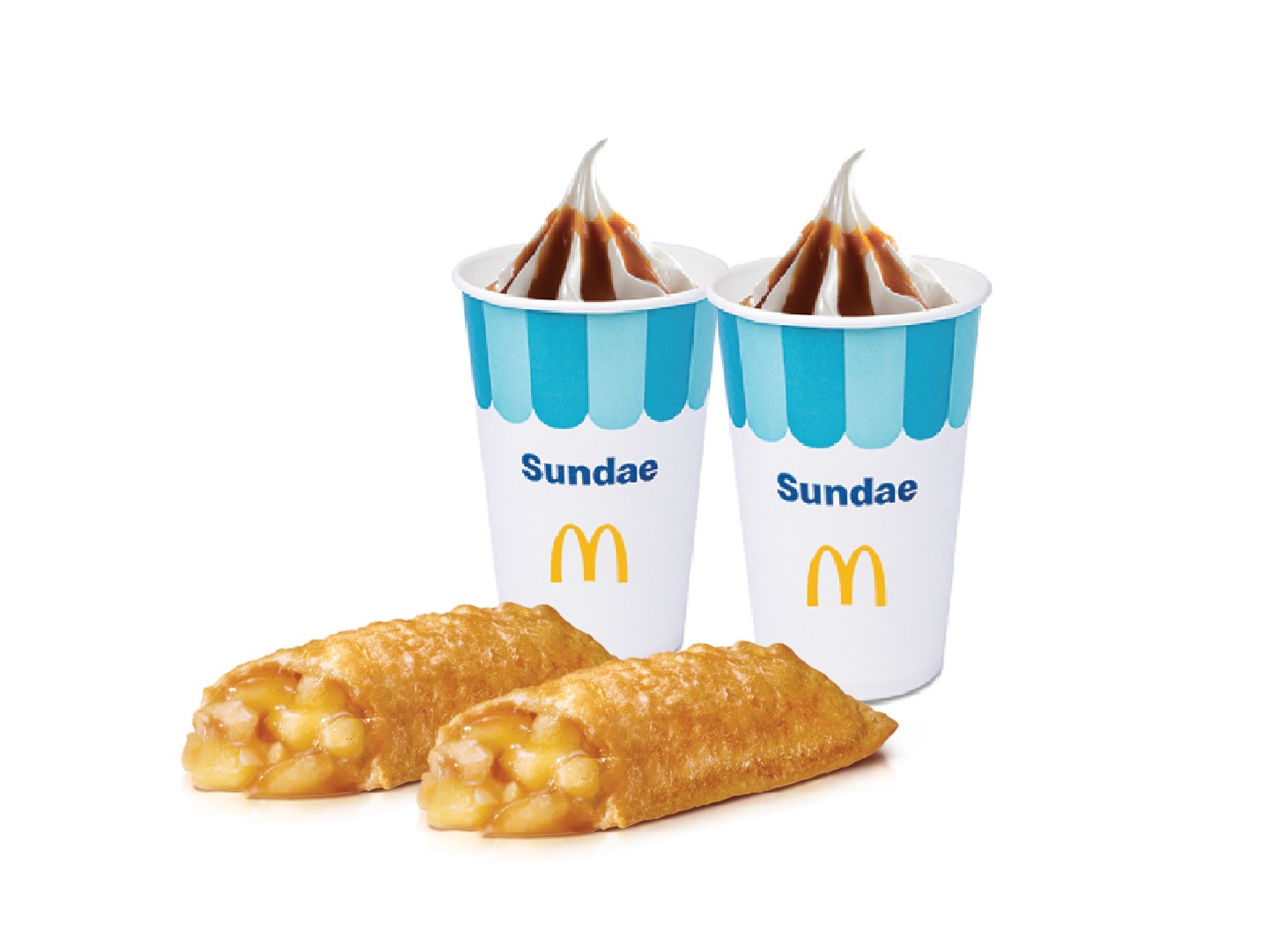 2 Sundae Caramelo y 2 Pasteles de Manzana