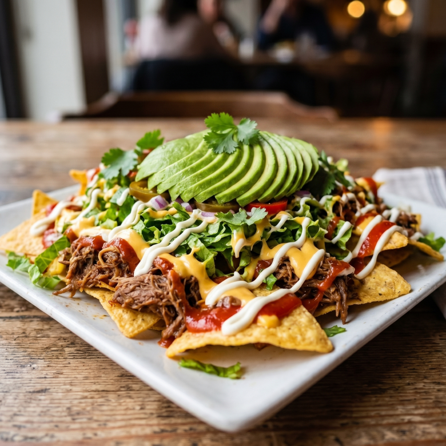 Nachos de Res o Pollo