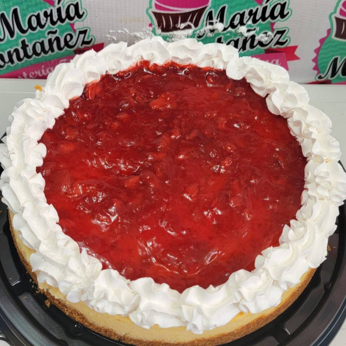 Cheescake de fresas para 15 personas.