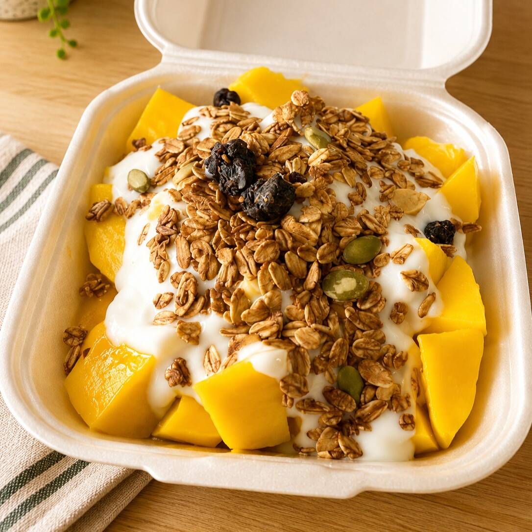 VASO O PLATO DE FRUA C/YOGURT Y GRANOLA