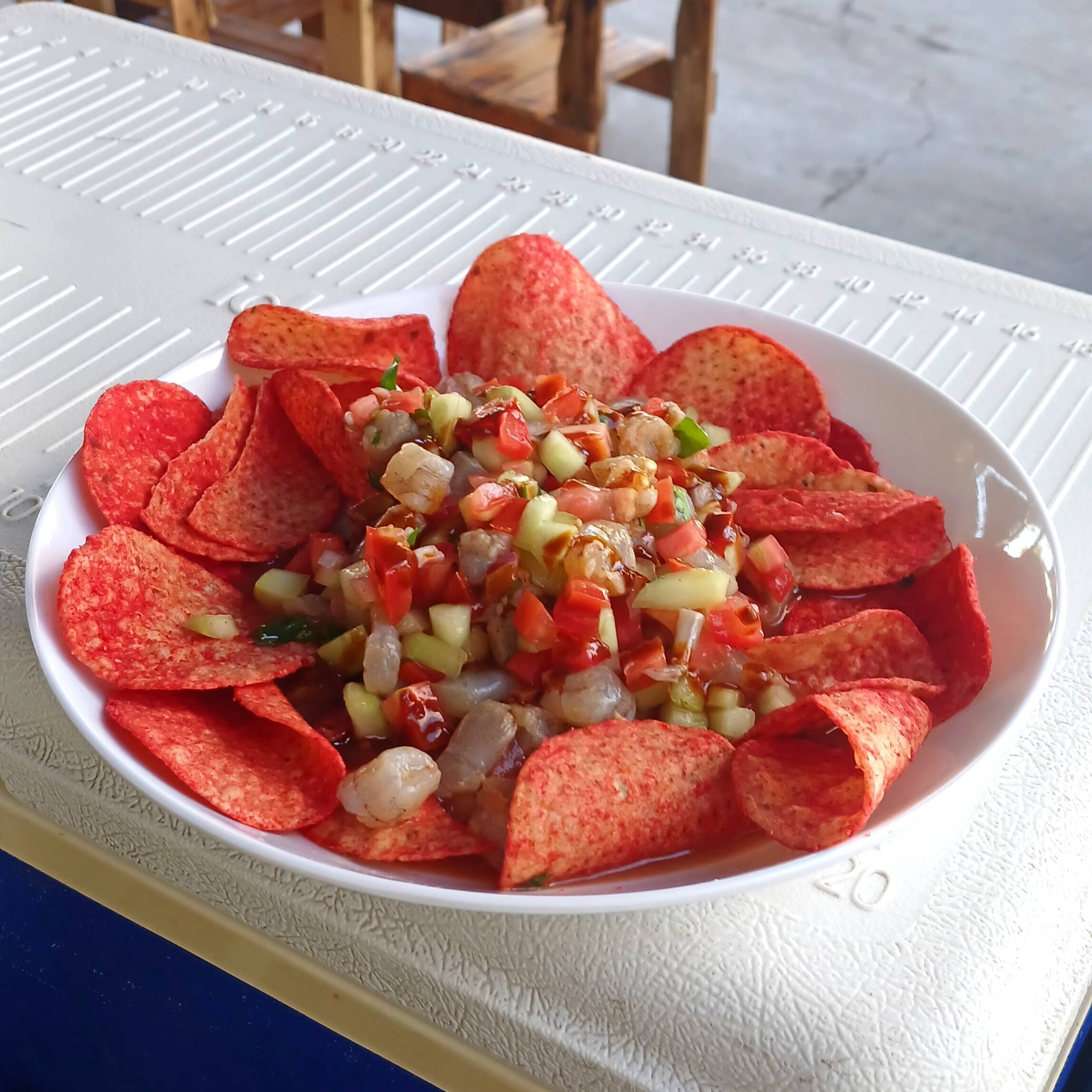 Tosti Ceviche de Camarón (FLAMIN HOT)