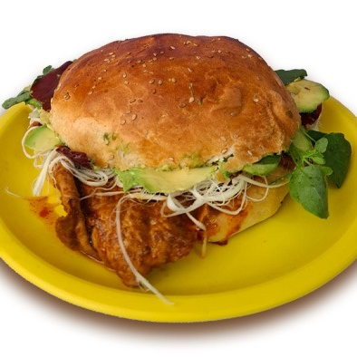 Cemita con Carne Enchilada