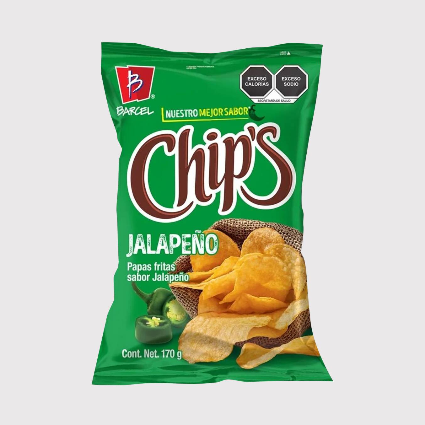 Papas Fritas Barcel Chips Jalapeño 170g