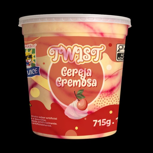 Sorvete de massa sabor Cereja e Creme.