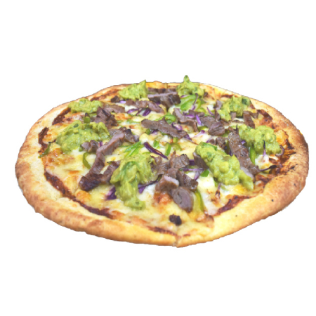 Pizza de Arrachera con Guacamole