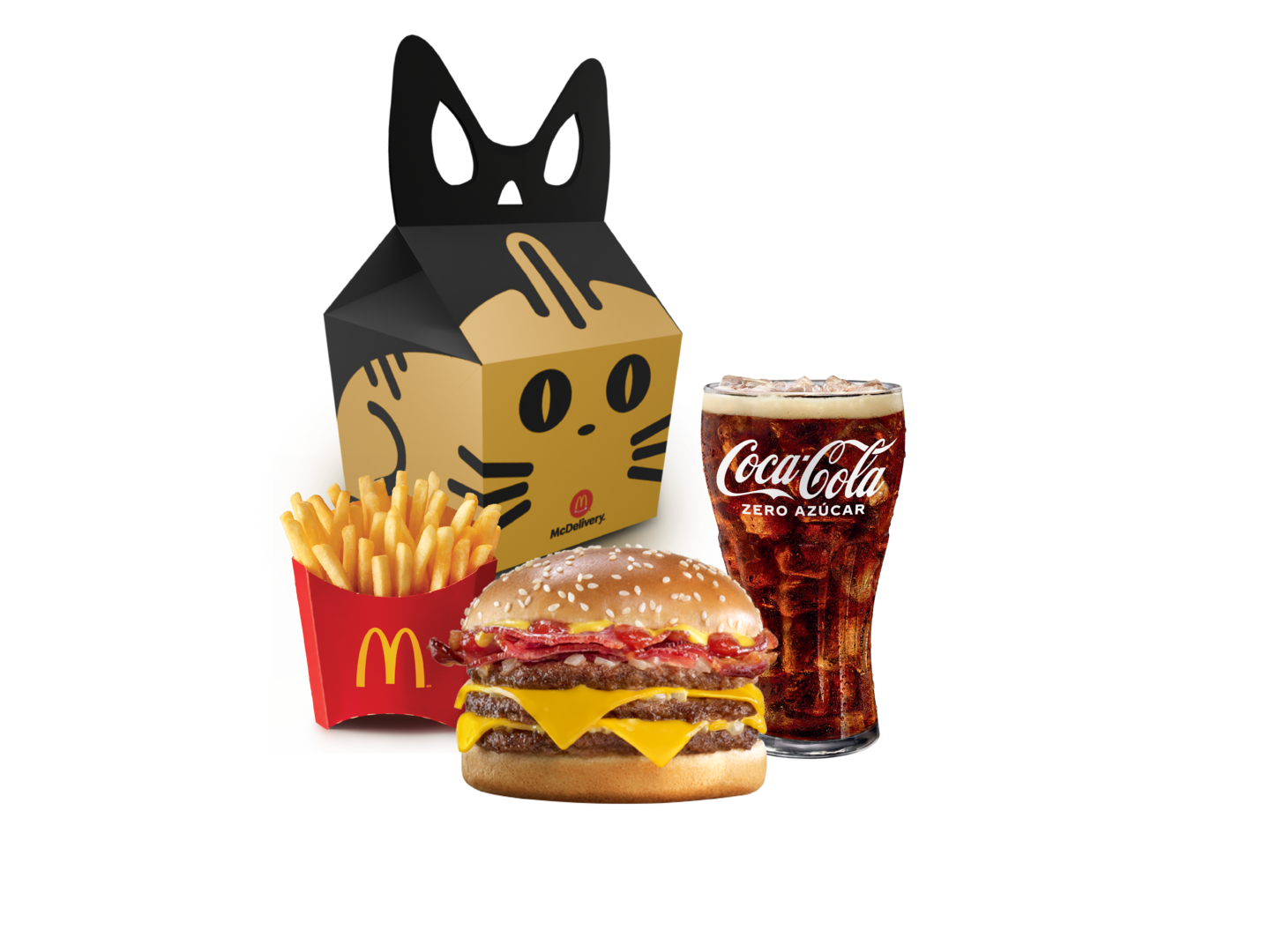 McCombo® Triple con Bacon y una (1) Kitty Box