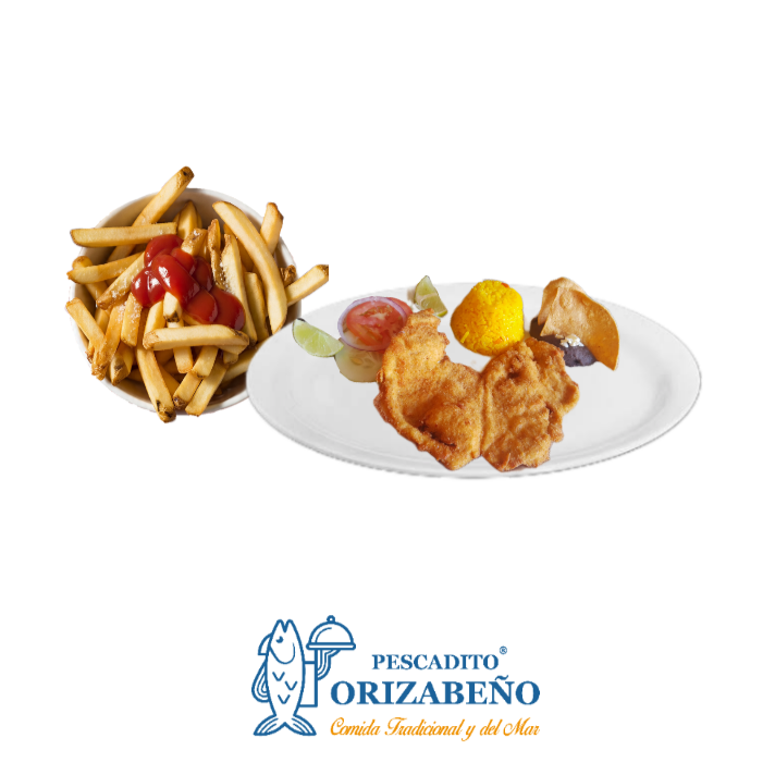 MILANESA DE POLLO + PAPAS FRANCESA