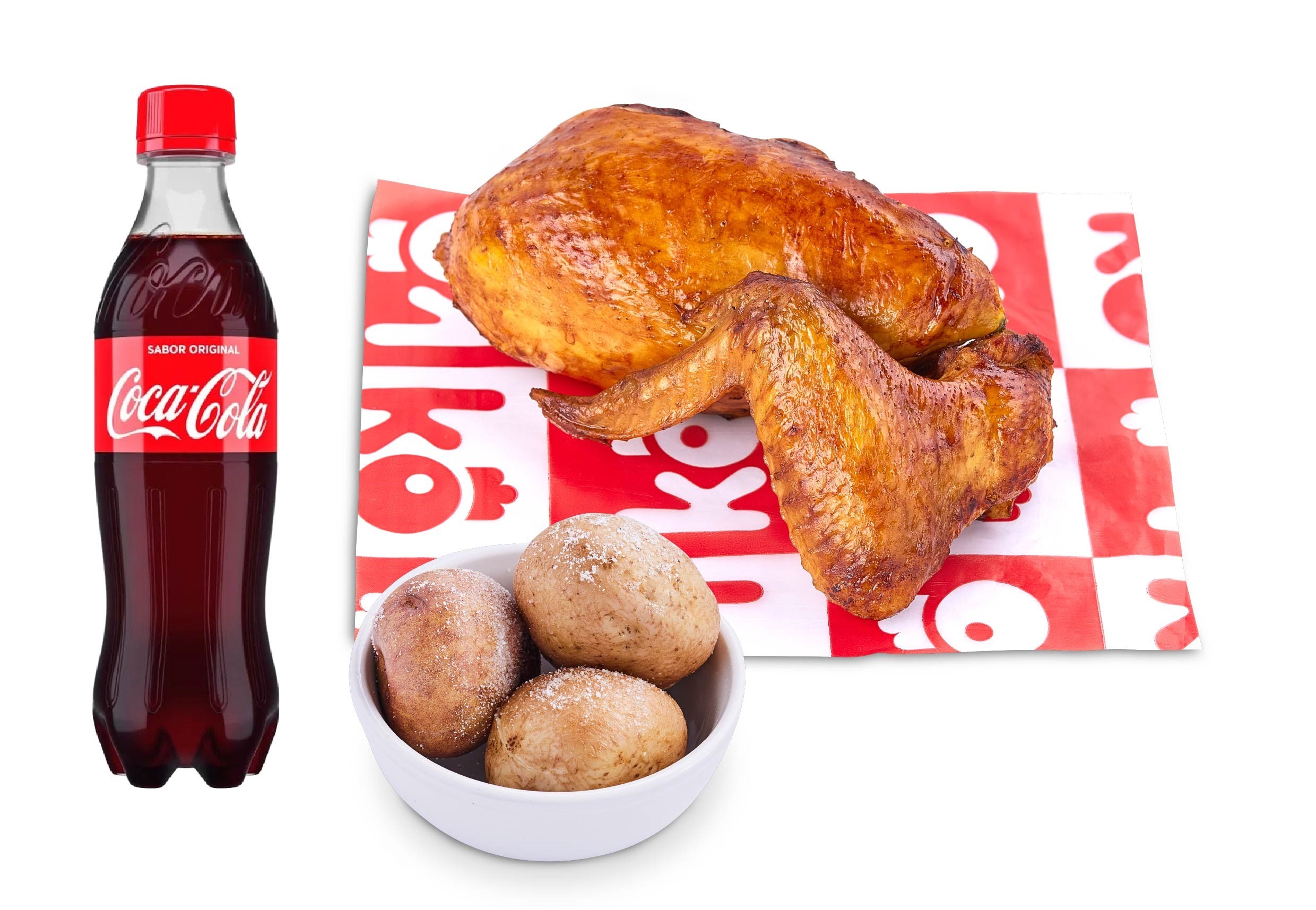 Kombo cuarto asado o kokorikronch