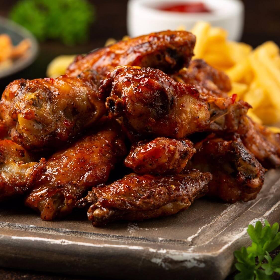 13 alitas o boneless y papitas a la francesa