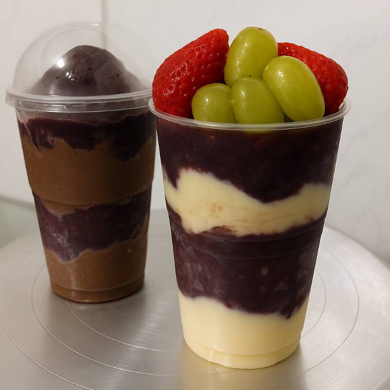 Açaí natural com creme de Ninho ou Brigadeiro
