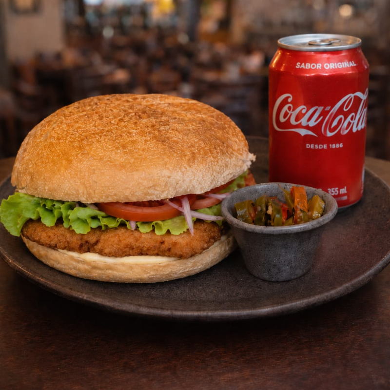 TORTA MILANEZA POLLO+COCA COLA 355ML
